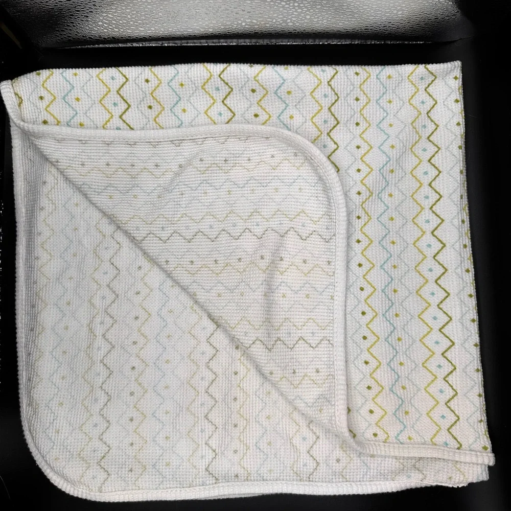 Lullaby Lane Thermal geometric funky design thermal Waffle Weave‎ Baby blanket